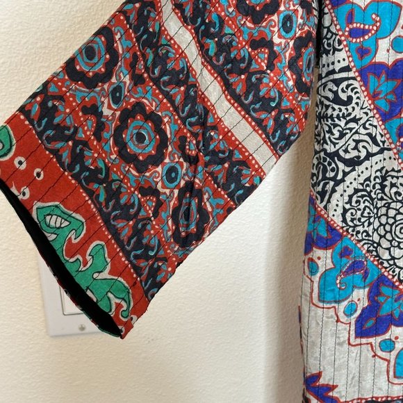 Soft Surroundings Quilted Topper Jacket Size XSP Petite‎ Multicolor Boho Artsy - Picture 4 of 8